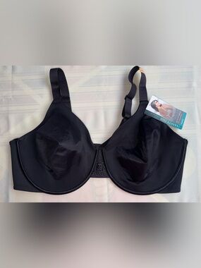 Vanity Fair Beauty Back Minimizer Bra 44DD Black Underwire 76080 NWT